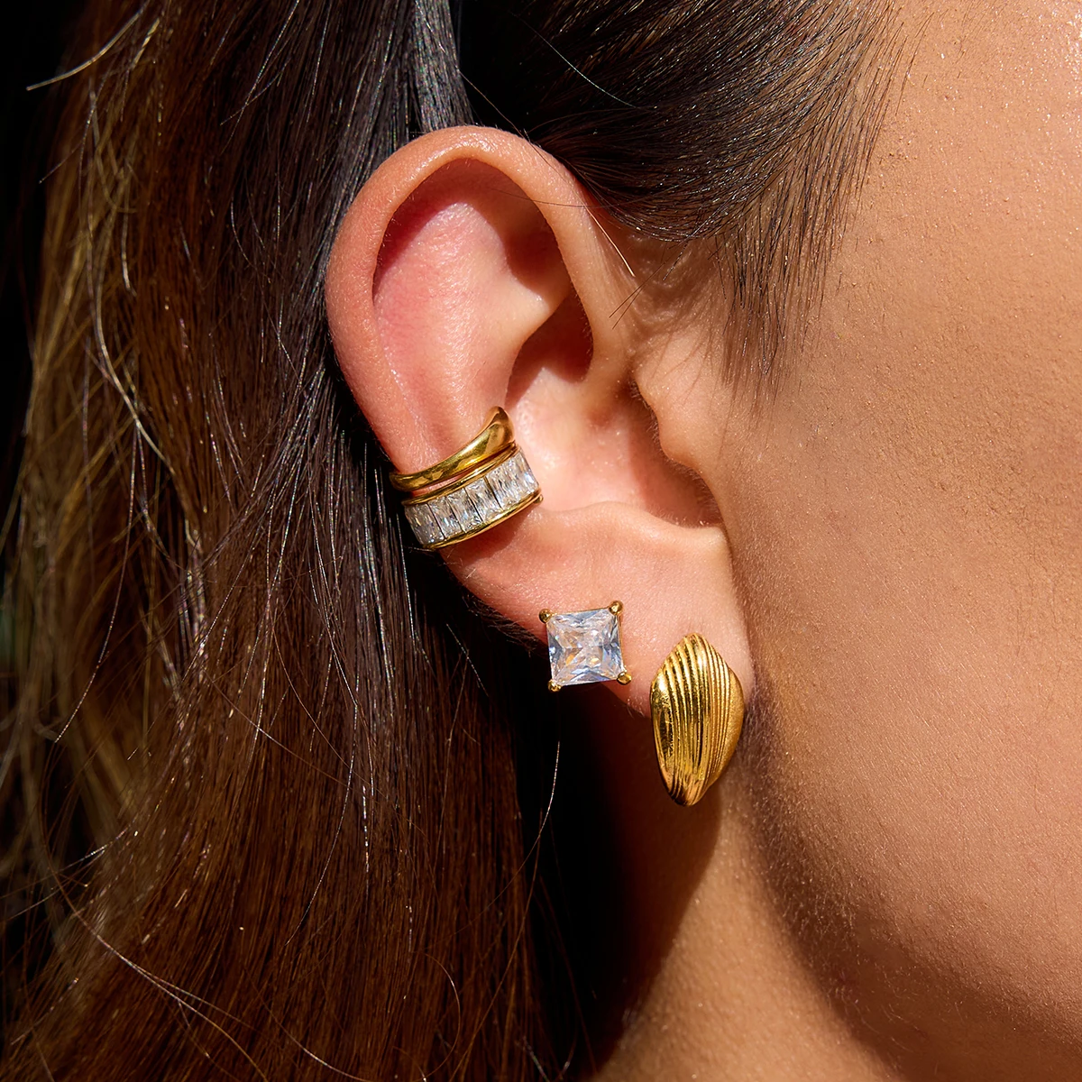 Stainless Steel Water Drop Earrings JDE0105014 2 Stainless Steel Water Drop Earrings JDE0105014 - Image 2