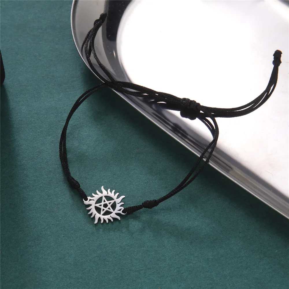 Mystical Sun Pentagram Stainless Steel Bracelet 6 Mystical Sun Pentagram Stainless Steel Bracelet - Image 6