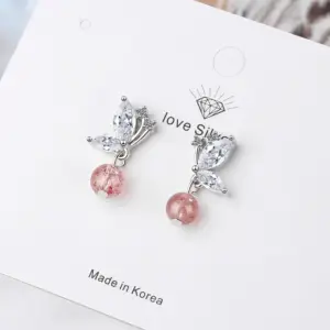 Female Butterfly and Flower Earrings in Sterling Silver 7 Sd5c2373f036c44b9bb0c9372c95ea0b1g