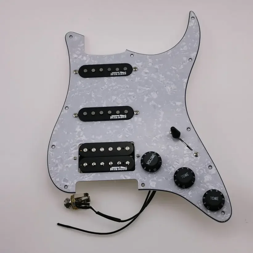 Pearl White Stratocaster Pickguard with Wilkinson Pickups 8 Pearl White Stratocaster Pickguard with Wilkinson Pickups - Image 8