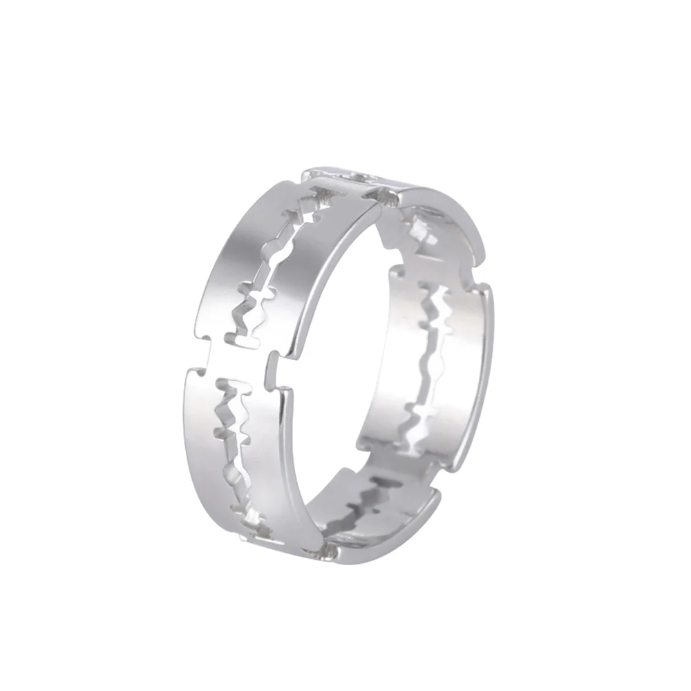 Modern Stainless Steel Blade Ring for Men and Women 7 Modern Stainless Steel Blade Ring for Men and Women - Image 7