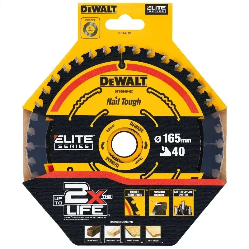 DEWALT 165mm Circular Saw Blades 24T & 40T 3 DEWALT 165mm Circular Saw Blades 24T & 40T - Image 3