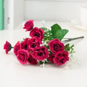 Artificial Mini Roses Bouquet for Home 19 Sd6326de922eb4f138cded1e824b867b6J