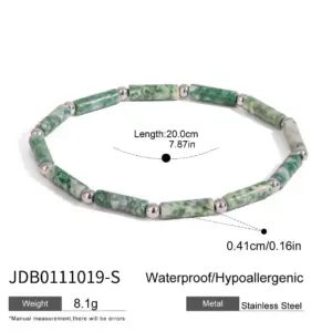 Unisex Stainless Steel Beaded Chain Bracelet 18 Sd63d2c246f7d48b4b6bb8e08a1def1983