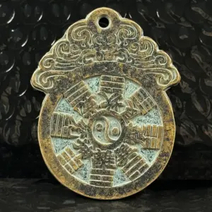 Vintage Copper Pendant with Yin-Yang Symbol 7 Sd643e79002b74a1889f64aa196630c378