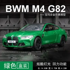 1:32 BMW M4 G82 Diecast Model in Green 18 Sd66509c0a0f94da499a5d0e50ae92d22J