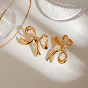 Stainless Steel Gold Bow Earrings for Women 12 Sd69c7cd85dc1441d9f78546aaa8eed61h