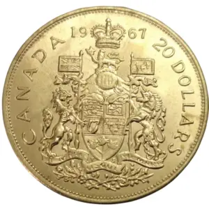Vintage 1967 Canadian 20 Dollar Coin Replica