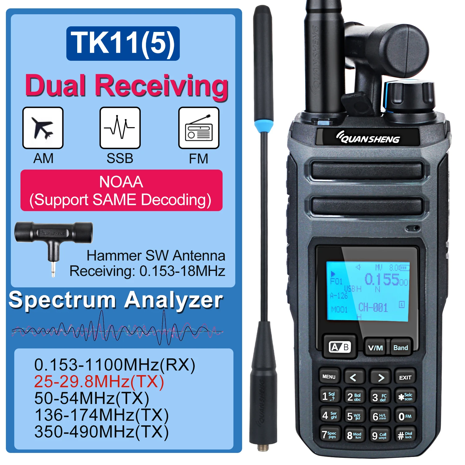 Quansheng TK11(5) Rugged Walkie-Talkie 1160MHz 6 Quansheng TK11(5) Rugged Walkie-Talkie 1160MHz - Image 6