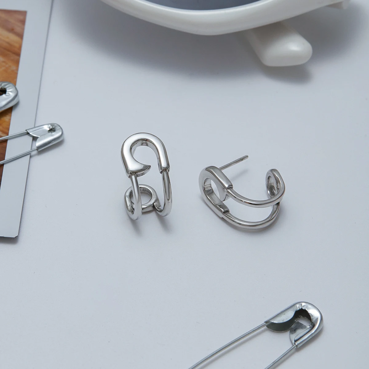 Stainless Steel Geometric Earring Set for Women 6 Stainless Steel Geometric Earring Set for Women - Image 6