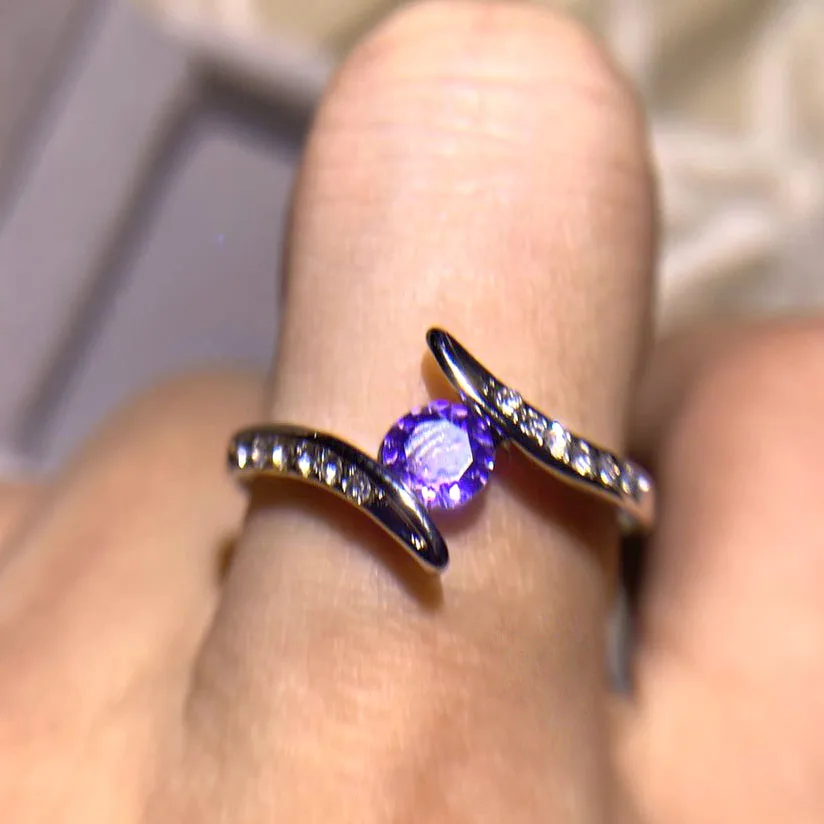 Vintage Silver and Zircon Geometric Ring 6 Vintage Silver and Zircon Geometric Ring - Image 6