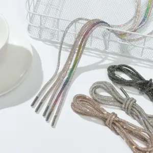 Rhinestone Shoelaces, 3.2mm Diameter, Multiple Lengths 14 Sd6ea34f4813744ebb15ced1c3ba0d2d2l
