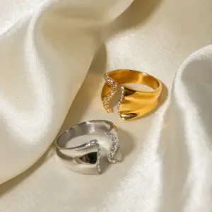 Stainless Steel Modern Open Ring 13 Sd6efa48f1cd94bd1bc42369596c7d8edS