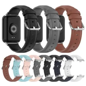 Leather Watch Strap for Redmi Watch 4/5 & Xiaomi Bands