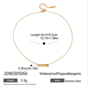 Gold-Tone Stainless Steel Geometric Necklace 13 Sd720c8d568ab40fa8e5bce560aaf11890