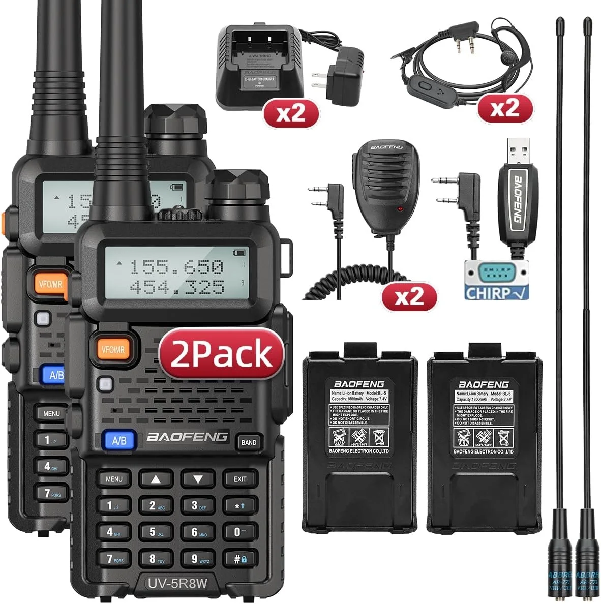 BaoFeng UV-5R 8W Dual-Band Walkie Talkie 7 BaoFeng UV-5R 8W Dual-Band Walkie Talkie - Image 7