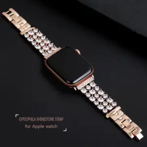 Stainless Steel Diamond Watch Band for Apple Watch