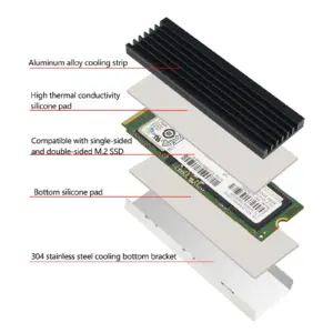 M.2 NVMe SSD Heatsink 72x23x7mm Aluminum 10 Sd78799ac1c82492ca4efb74e0c1636ef8