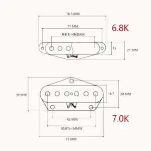 Vintage Tele Pickup Set with Alnico-V Magnets 9 Sd78abaaec6254a62a73544ddaceff5a3D