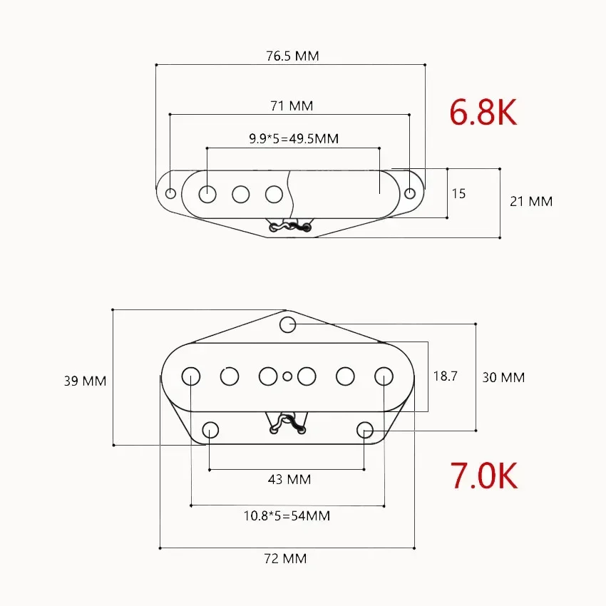 Vintage Tele Pickup Set with Alnico-V Magnets 5 Vintage Tele Pickup Set with Alnico-V Magnets - Image 5