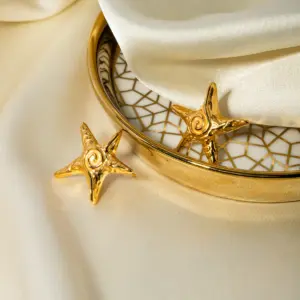Stainless Steel Gold-Tone Star Earrings for Women 9 Sd794d32797224e8395d77295afce0340p