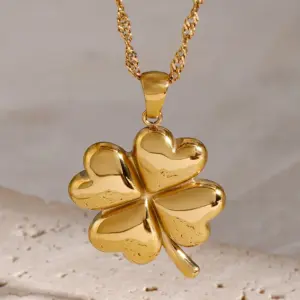 Stainless Steel Gold-Clover Necklace