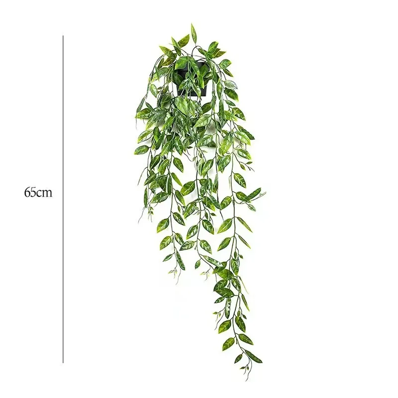 Artificial Eucalyptus Rattan Hanging Plant 50-85cm 10 Artificial Eucalyptus Rattan Hanging Plant 50-85cm - Image 10