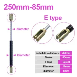 Gas Spring Folding Hinge 18x8mm, 50N-500N 18 Sd7f2e273090b40bd98fe01e3427cccb9E