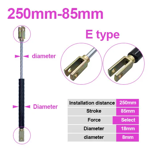 Gas Spring Folding Hinge 18x8mm, 50N-500N 9 Gas Spring Folding Hinge 18x8mm, 50N-500N - Image 9