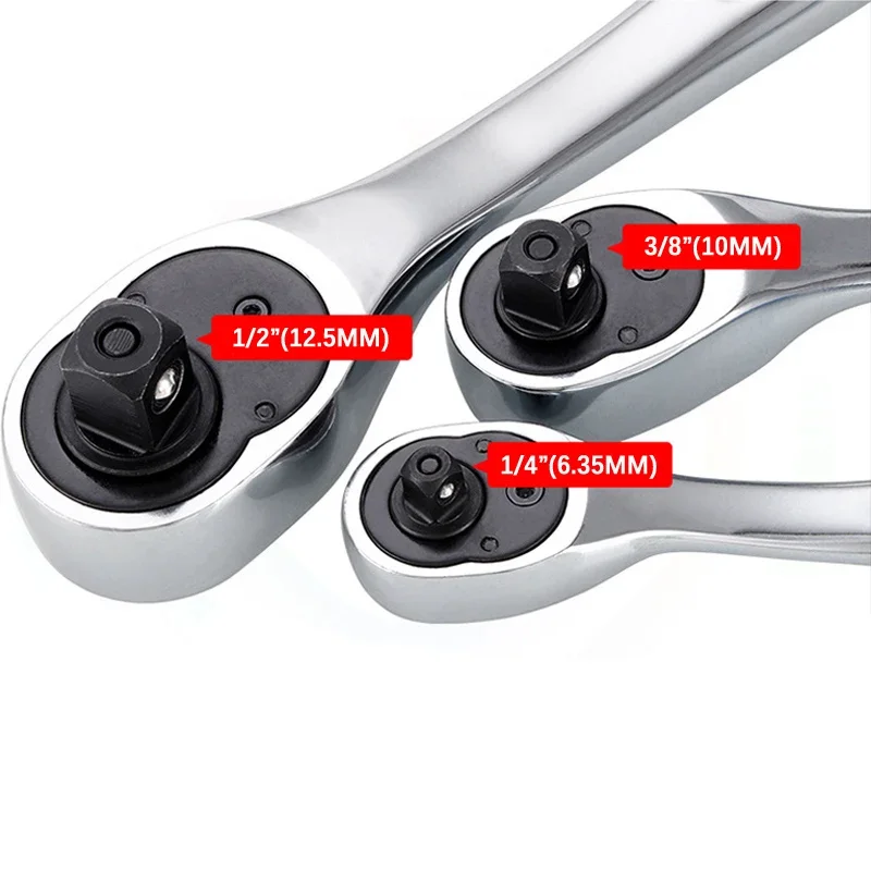 Multi-Size Chrome Vanadium Ratchet Handle Set 4 Multi-Size Chrome Vanadium Ratchet Handle Set - Image 4