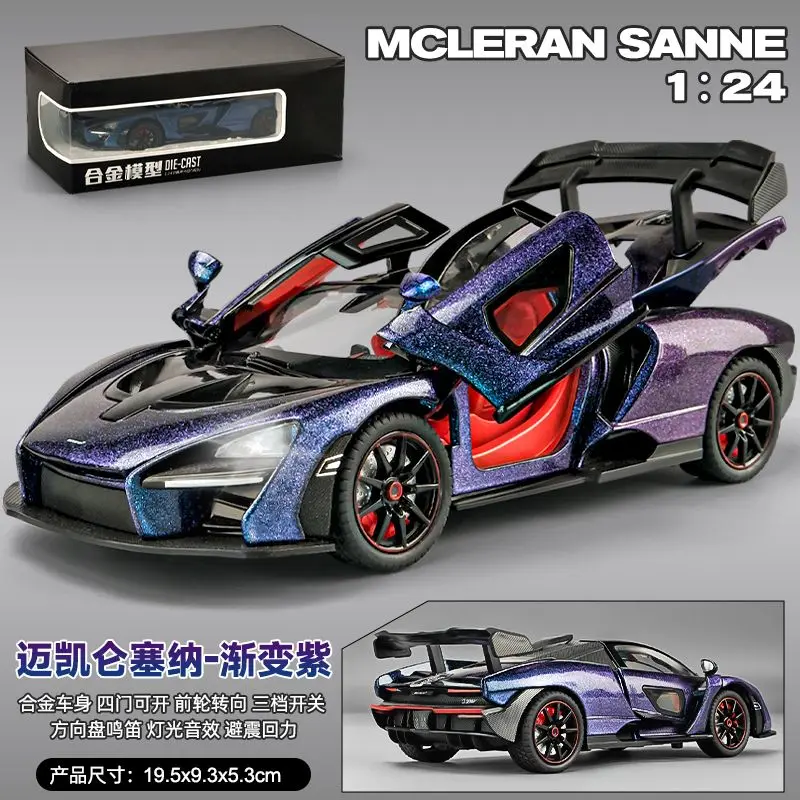 McLaren Senna 1:24 Diecast Model in Black 6 McLaren Senna 1:24 Diecast Model in Black - Image 6