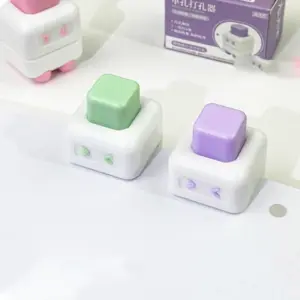 Mini Portable Paper Hole Puncher with Colored Top