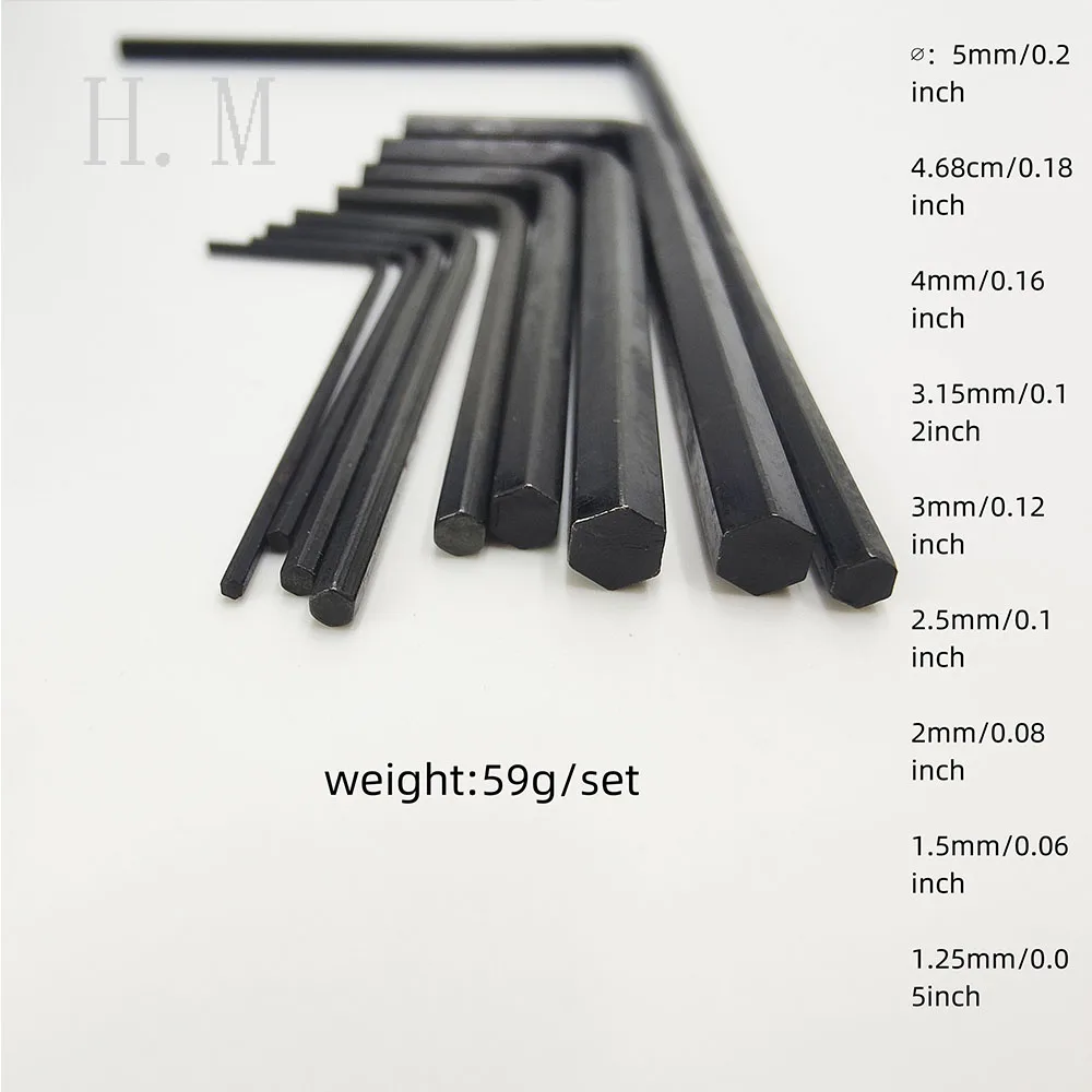 9-Piece High-Carbon Steel Guitar Allen Wrench Set 2 9-Piece High-Carbon Steel Guitar Allen Wrench Set - Image 2