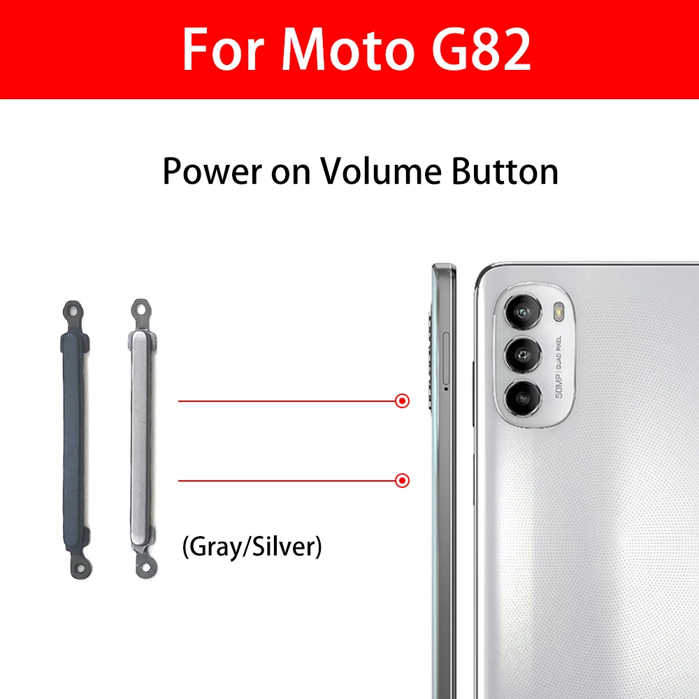 Motorola G22-G82 Replacement Side Buttons Set 2 Motorola G22-G82 Replacement Side Buttons Set - Image 2