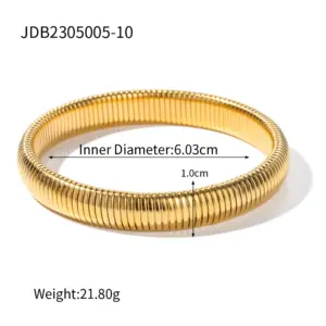 Stainless Steel Women's Bracelet with Vertical Stripes 17 Sd8677d94ed4c4255ae4948bbcd82c8adj