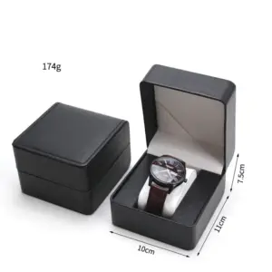 Square Leatherette Watch Storage Box for Men 18 Sd86cf0fe39ba4b04aff4454d9f108474k