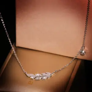 Elegant Feather Pendant Necklace for Women 6 Sd87fba1c935644329df21bcfe5b3ab15Y