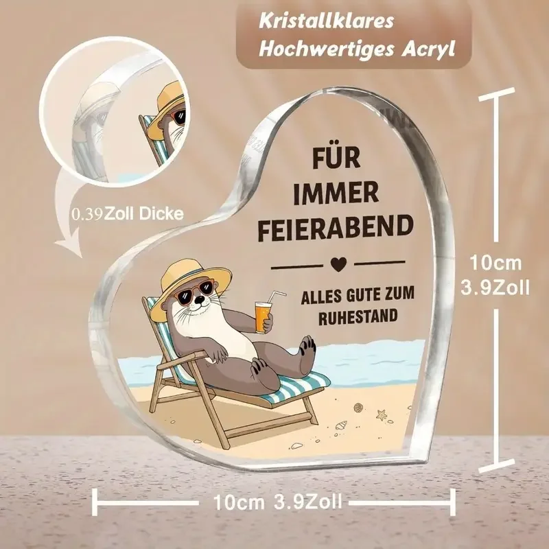 Heart-Shaped Acrylic Retirement Decor 2 Heart-Shaped Acrylic Retirement Decor - Image 2