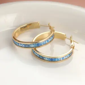 Gold and Blue Enamel Hoop Earrings 7 Sd898be00ac594a6cb158d35bba8ad9cfz