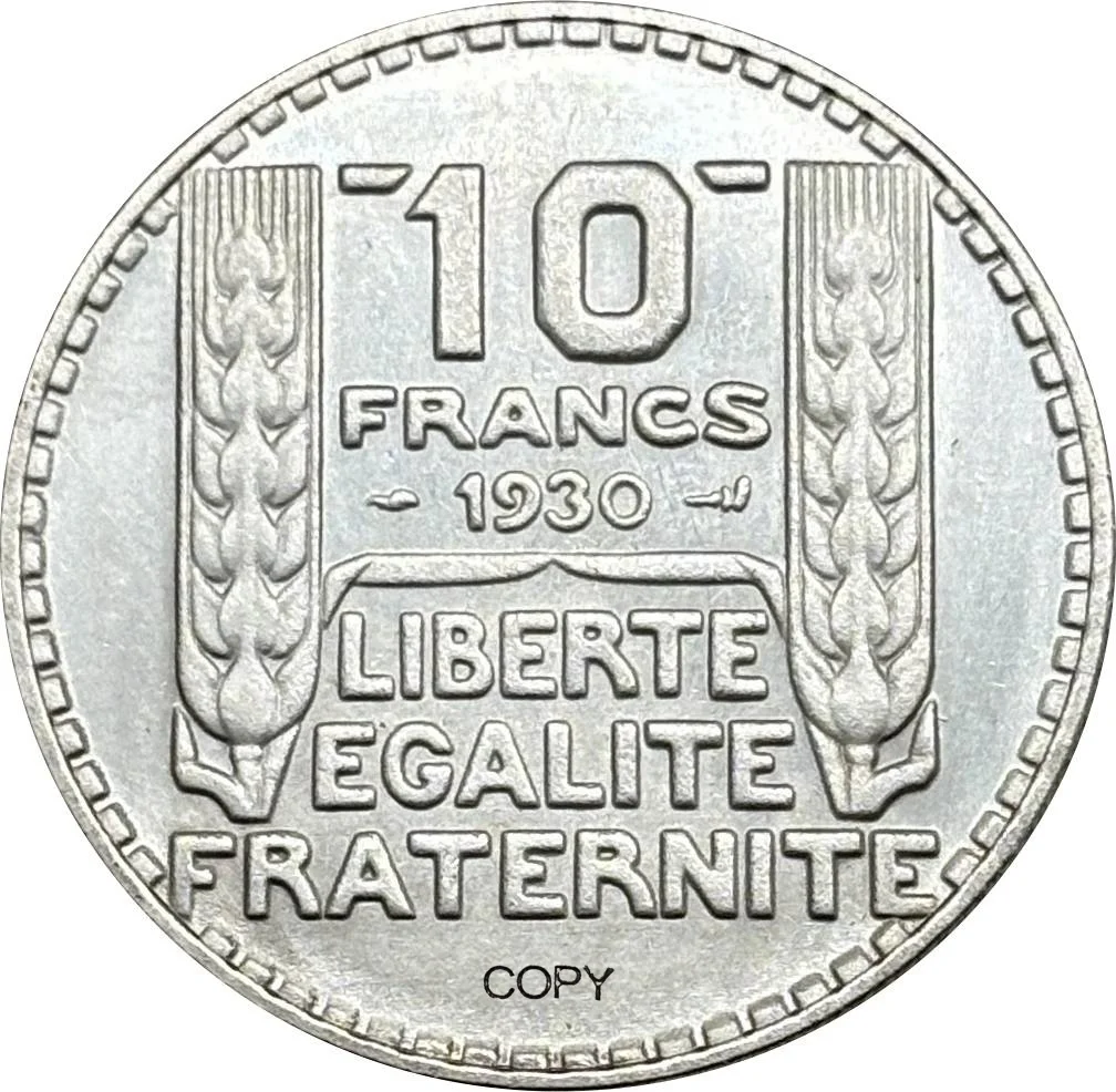 France 10 Francs Replica Coin 1930-1934 2 France 10 Francs Replica Coin 1930-1934 - Image 2