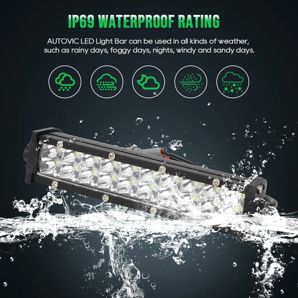 60W Motorcycle LED Light Bar for Off-Road Safety 4 60W Motorcycle LED Light Bar for Off-Road Safety - Image 4