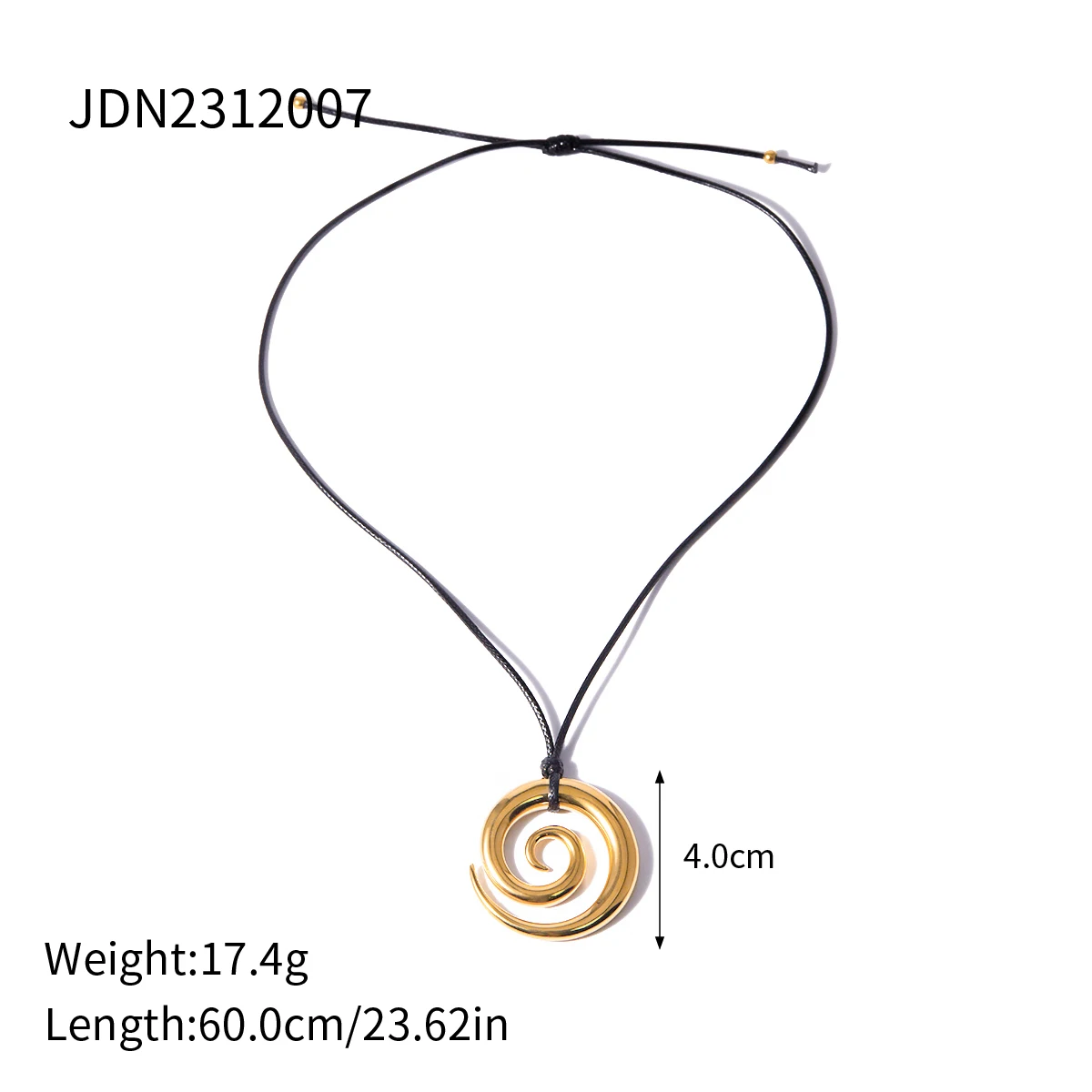 Stainless Steel Gold Spiral Necklace for Women 6 Stainless Steel Gold Spiral Necklace for Women - Image 6