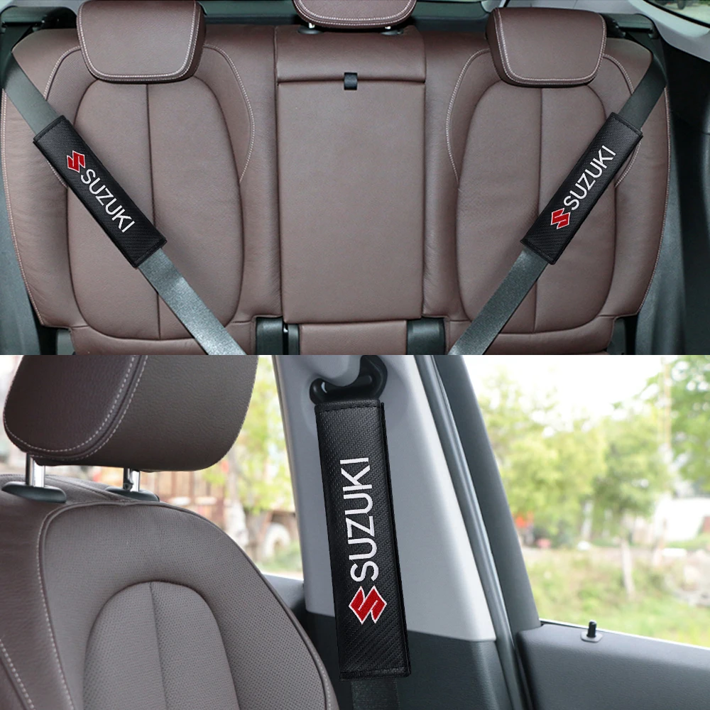 Carbon Fiber Seat Belt Shoulder Covers for Suzuki 5 Carbon Fiber Seat Belt Shoulder Covers for Suzuki - Image 5