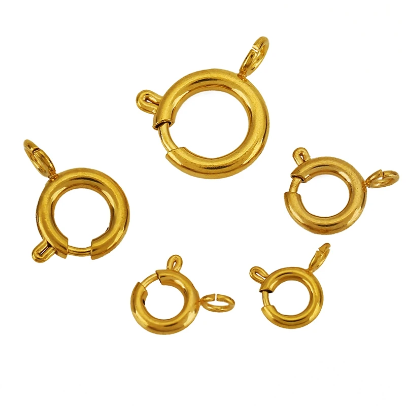 Stainless Steel & Gold Spring Clasp Set for Jewelry 2 Stainless Steel & Gold Spring Clasp Set for Jewelry - Image 2