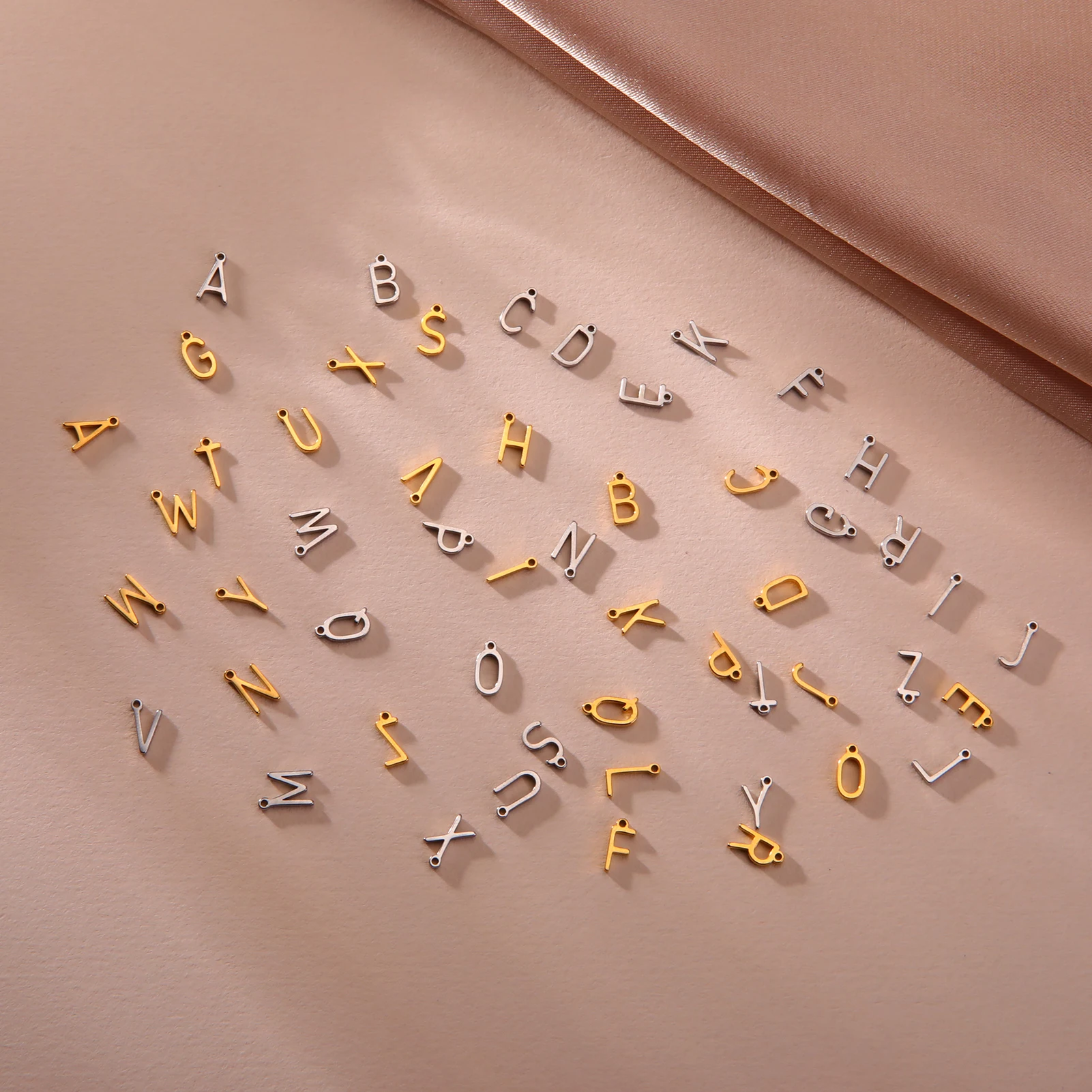 Stainless Steel Alphabet Charm Set (5 pcs) 5 Stainless Steel Alphabet Charm Set (5 pcs) - Image 5