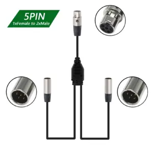 Mini XLR Y Splitter Cable for Audio Connections 18 Sd90b5afd5aa24228a6dea0e3b2d63718B