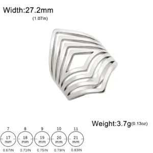 Geometric Rhombus Stainless Steel Ring for Women 17 Sd90f8fcfd22d48ac92ba45124400df655