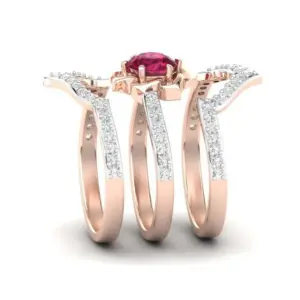 Rose Gold Floral Ring Set for Women 7 Sd95628c47cb54cafb83e45fd02077fd7d