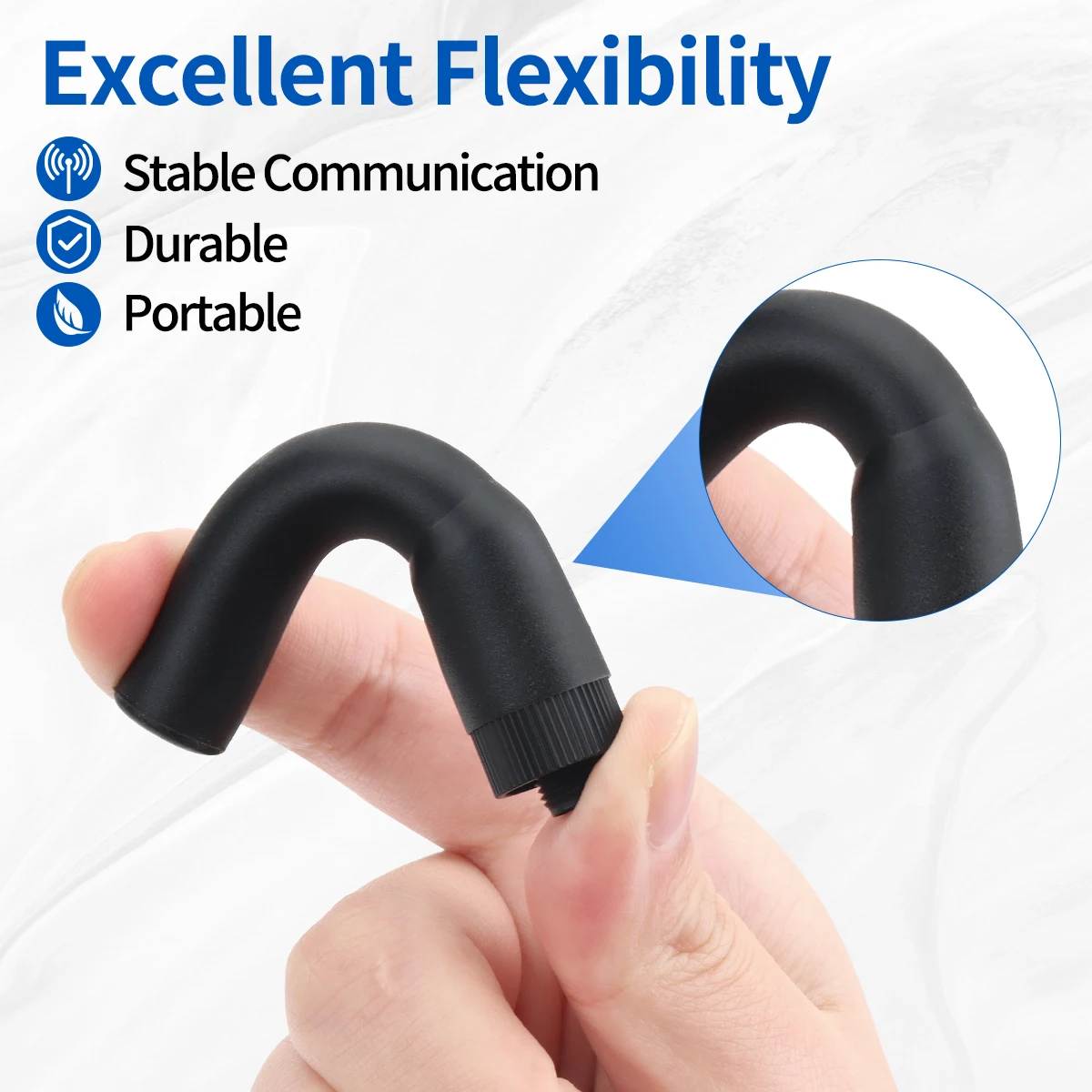 7 cm Bright Green Soft VHF/UHF Antenna for Radios 4 7 cm Bright Green Soft VHF/UHF Antenna for Radios - Image 4