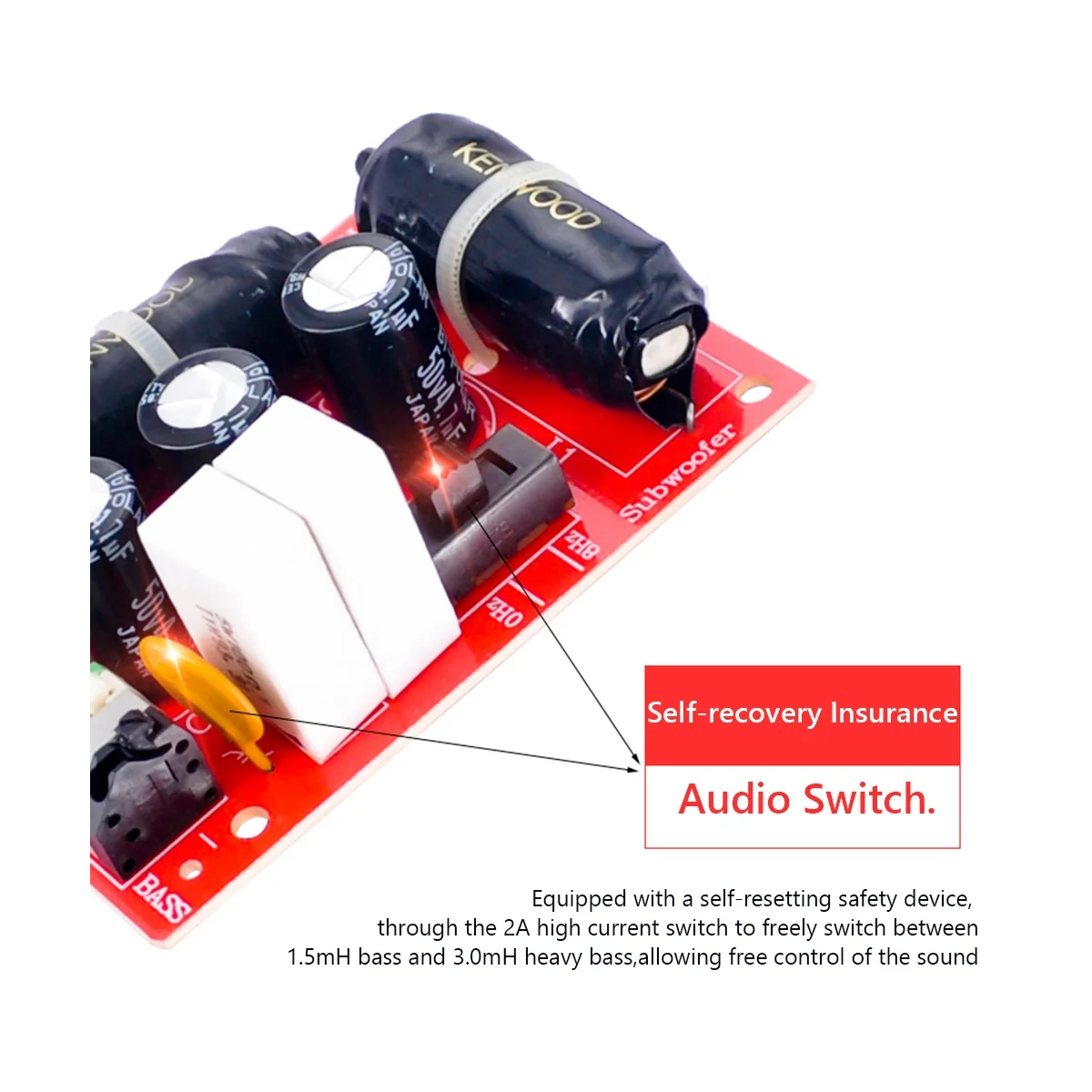 Red 200W Subwoofer Frequency Divider for Speakers 4 Red 200W Subwoofer Frequency Divider for Speakers - Image 4